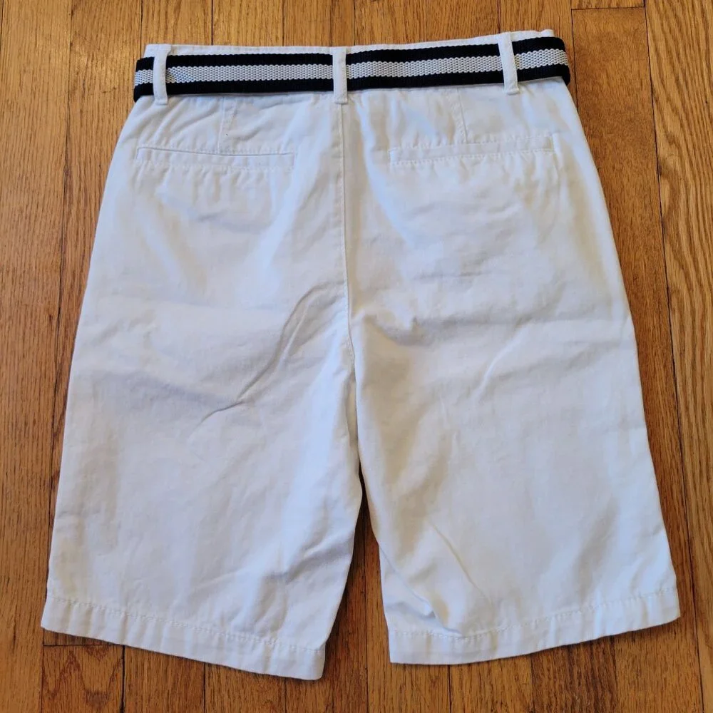 Childrens‎ Place Boys Pink Gingham Shirt White Shorts Belt Set 10 12 - Picture 2 of 10